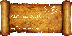 Várnai Zsolt névjegykártya